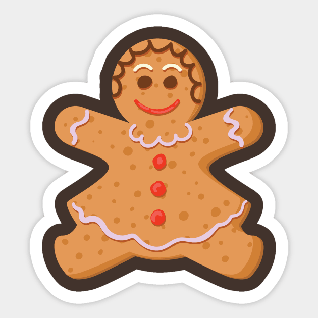 Gingerbread Girl Sticker by SWON Design